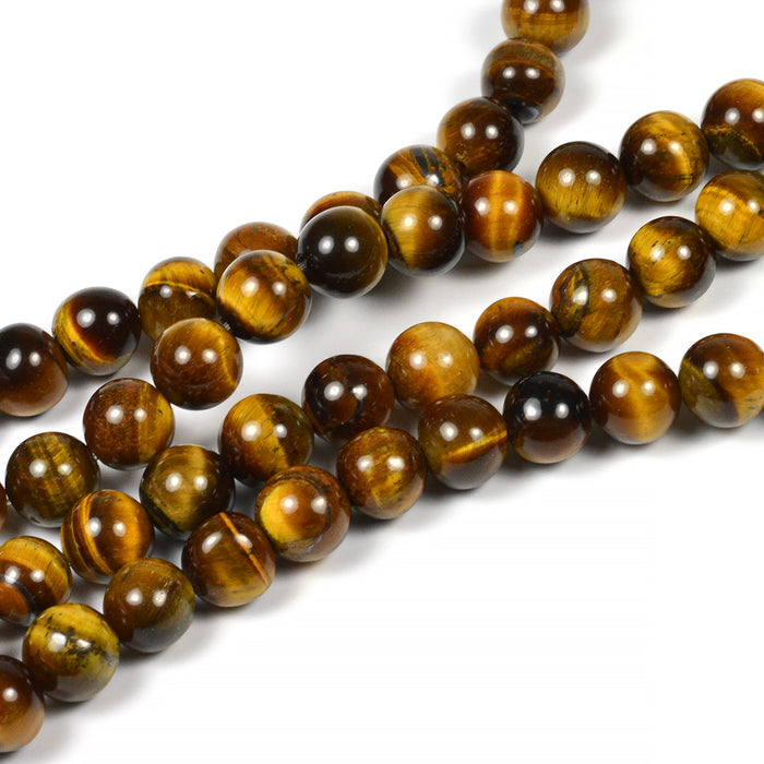 Tigeröga pärlor, 8mm