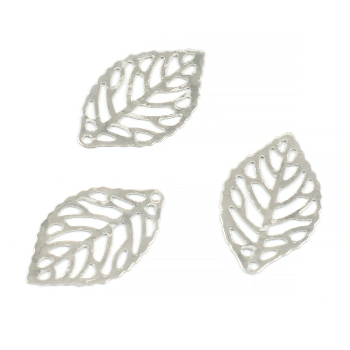 Tunn berlock, blad, silver, 12x20mm, 15st