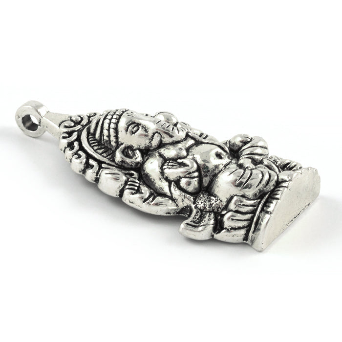 Stor berlock, Ganesha, antiksilver, 32x50mm, 1st