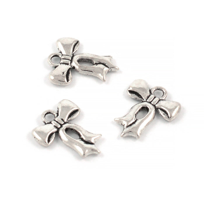 Berlock, rosett, antiksilver, 12x14mm, 5st