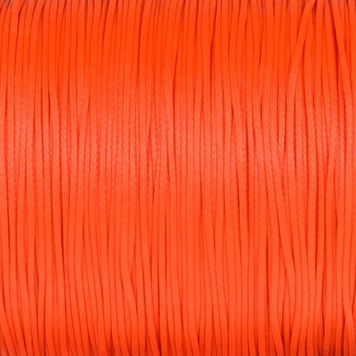 Vaxat polyestersnöre, knallorange, 0,6mm, 10m