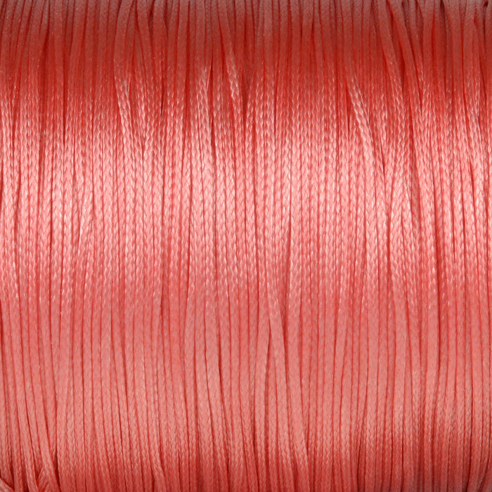 Vaxat polyestersnöre, salmon, 0,6mm, 10m