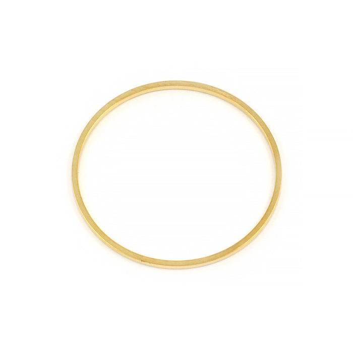 Connector, platt ring, guld, 25mm, 8st