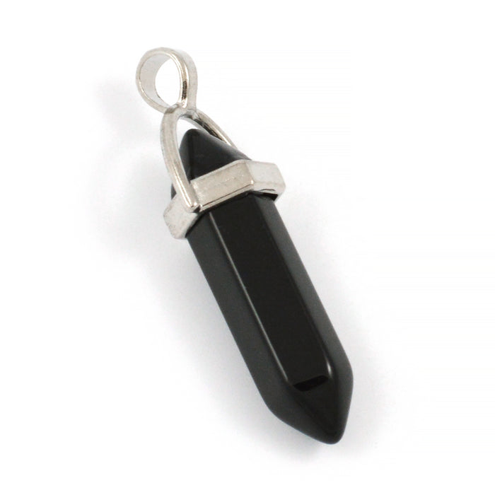 Berlock, bullet av svart agat, 32mm, 1st