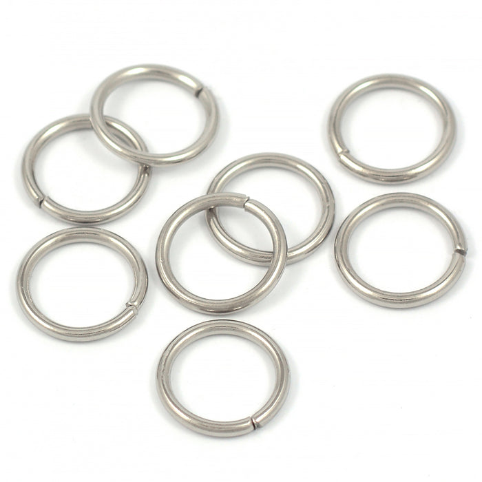 Enkla motringar, antiksilver, 14mm, 50st
