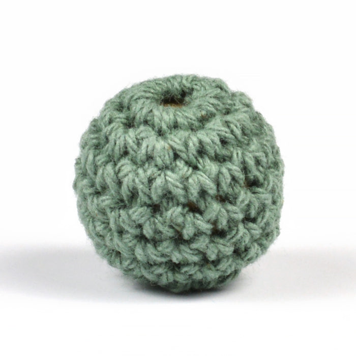 Virkad pärla, dusty green, 20mm
