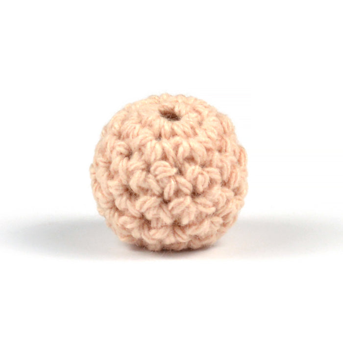 Virkad pärla, dusty peach, 16mm