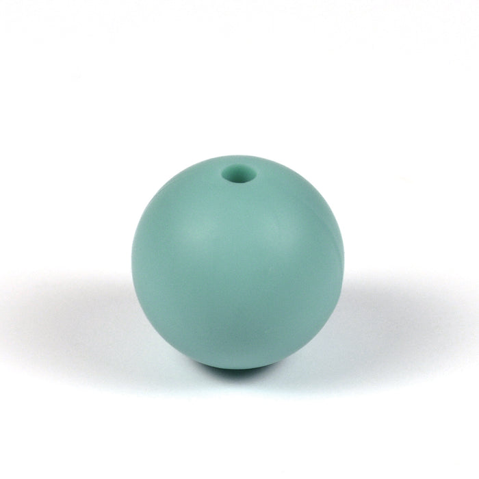 Silikonpärlor, misty blue, 15mm