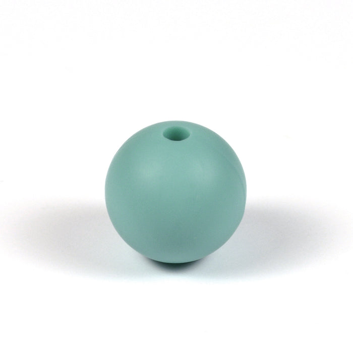 Silikonpärlor, misty blue, 12mm