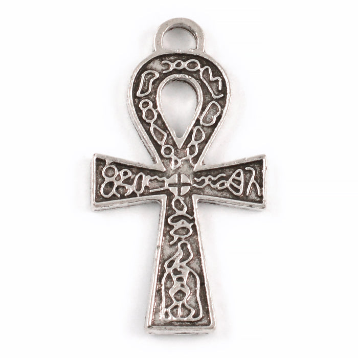 Stor berlock "Ankh", antiksilver, 20x33mm, 2st