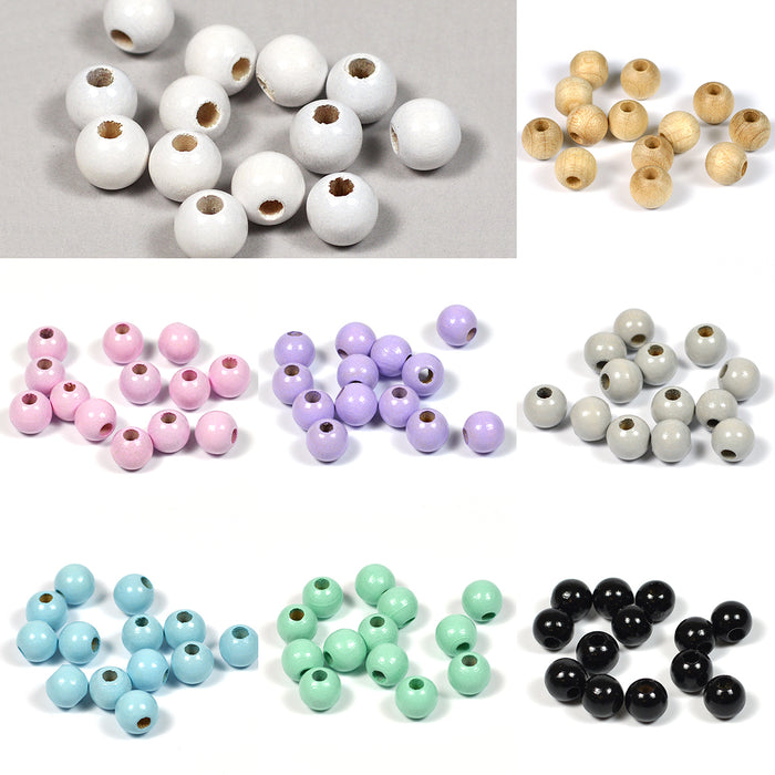 Träpärlor, 8mm, 300-pack