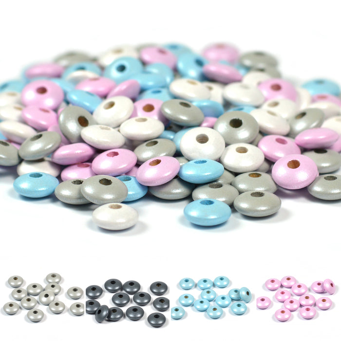 Trälinser med pärlemor-effekt, 250-pack