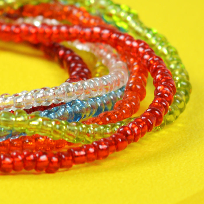 Seed Beads, 2mm, silverlined mix, 30g