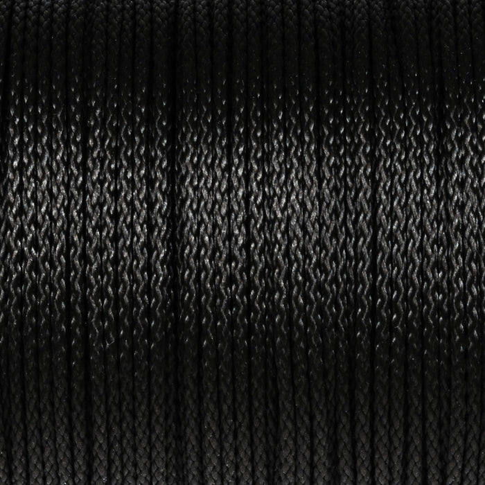 Polyestersnöre, svart, 1,5mm