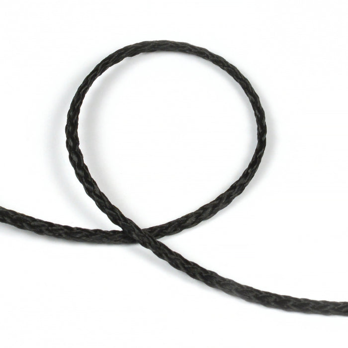 Polyestersnor, svart, 1,5 mm