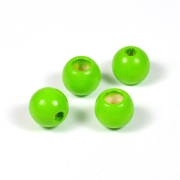 Safety beads, 10mm, light green, 6pcs