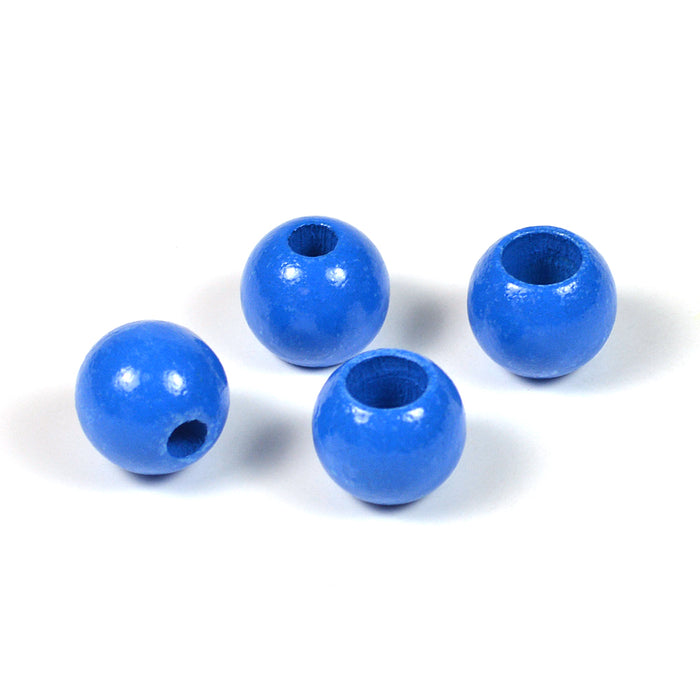 Sikkerhetsperler, 10 mm, blå, 6 stk