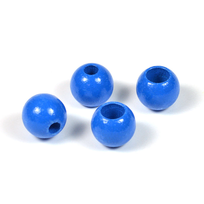 Safety beads, 10mm, blue, 6pcs