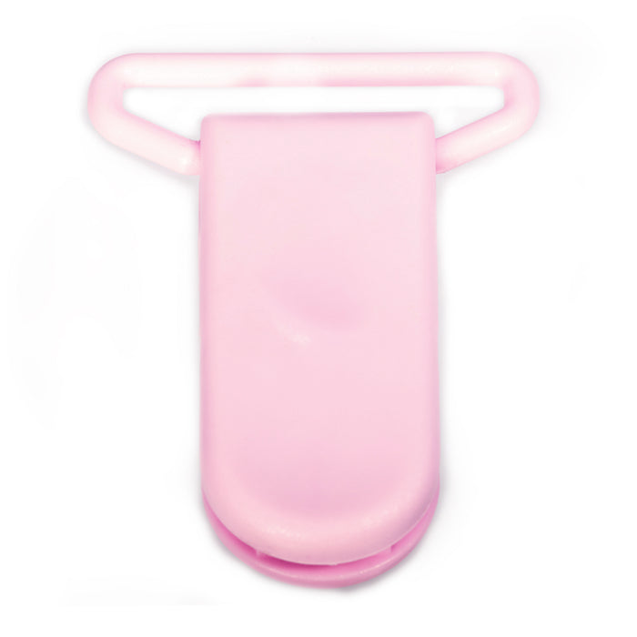 Clips in plastic, light pink, 25mm