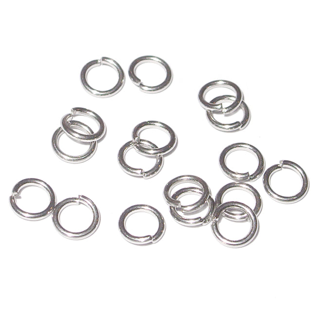 Simple counter rings, silver, 7mm, 100pcs