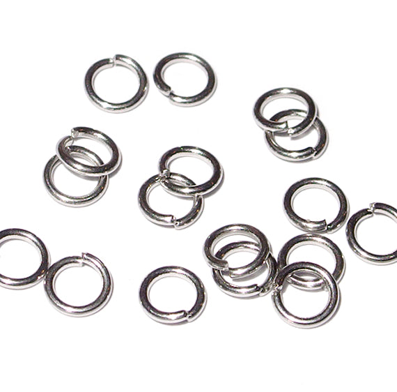 Simple counter rings, antique silver, 8mm