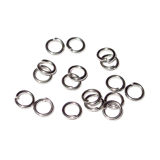 Simple counter rings, antique silver, 5mm, 100pcs