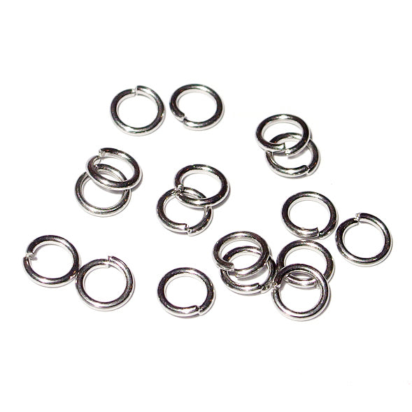 Simple counter rings, antique silver, 6mm, 100 pcs