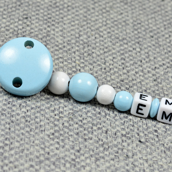 Wooden beads, 15mm, light blue, 20pcs