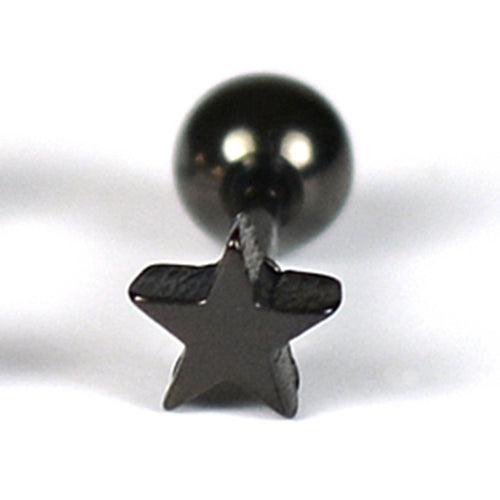 Earring / piercing in stainless steel, star, 1 piece