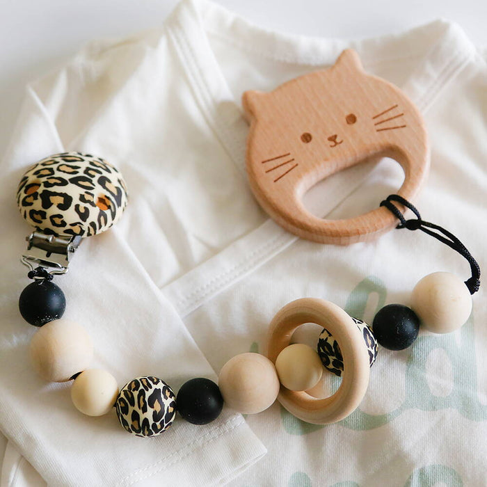 Silikonpärlor, leopard, 19mm