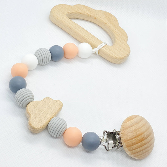 Untreated wooden bead, cloud