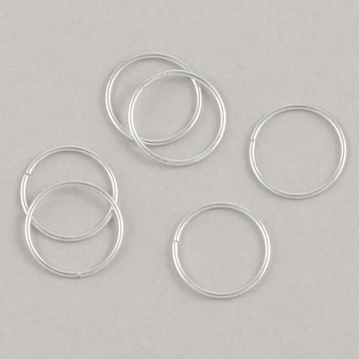 Simple counter rings, silver, 14mm, 60pcs