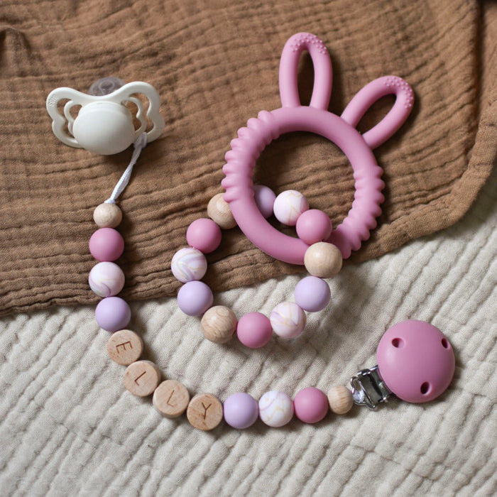 Silicone beads, lavender, 15mm