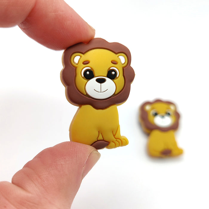 Motive bead in silicone, the lion Leo