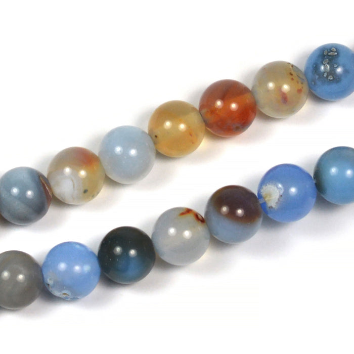 Agate beads, sea breeze, 8mm