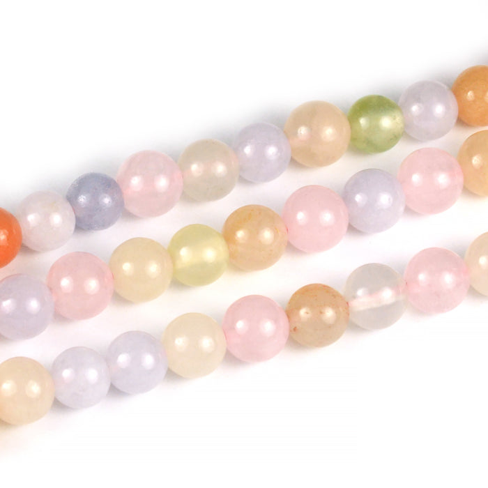 Morganite beads, 6mm