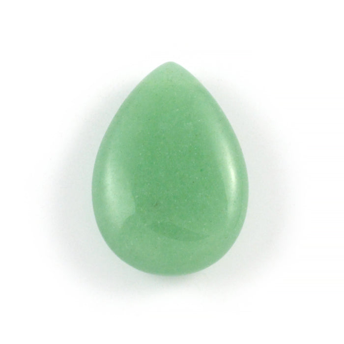 Pendant, drop of green aventurine, 25mm, 1pc