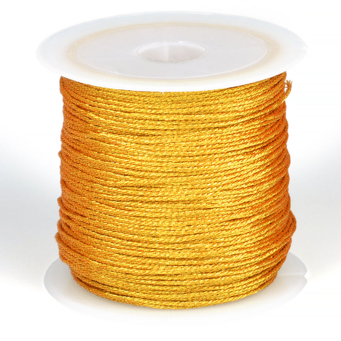 Metallic thread, gold, non-elastic, 0.8mm, 25m