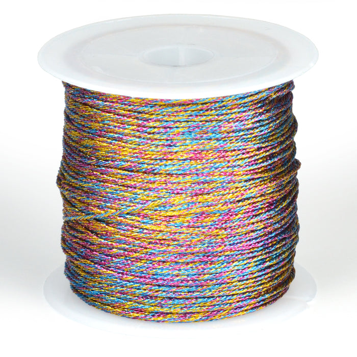 Metallic thread, colorful, non-elastic, 0.8mm, 25m