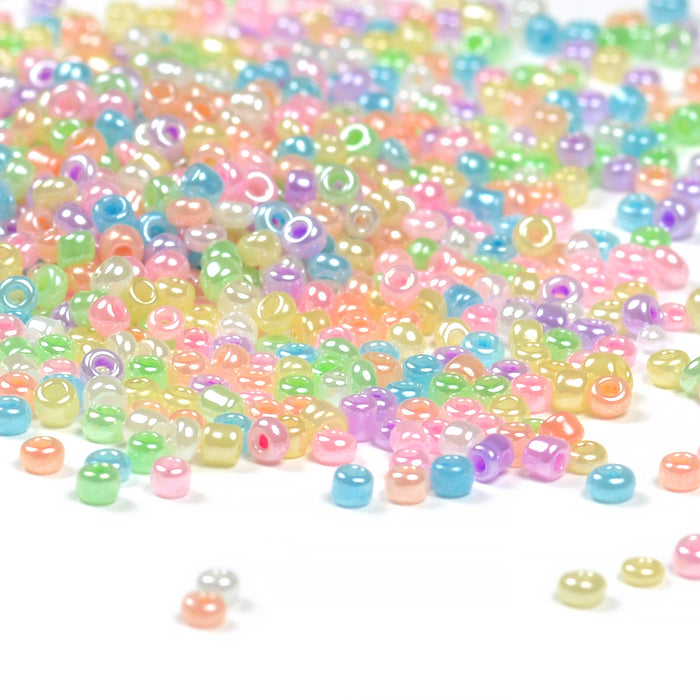 Seed Beads, 2mm, ceylon pastell-mix, 30g