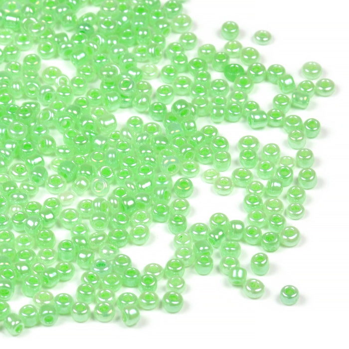 Seed Beads, 2mm, ceylon vårgrön, 30g