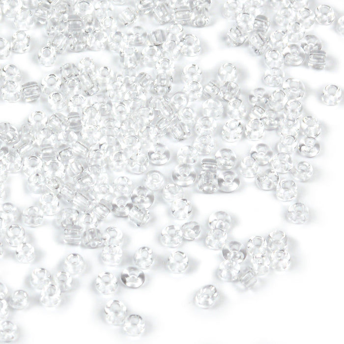 Seed Beads, 2mm, transparent clear, 30g