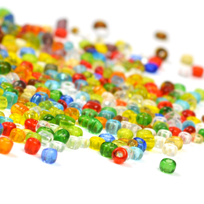Seed Beads, 2mm, transparent mix, 30g