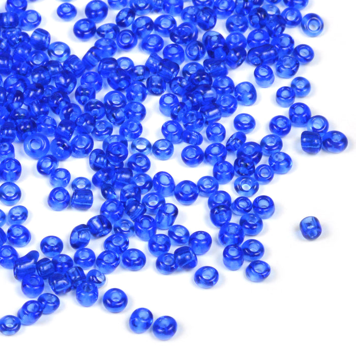 Seed Beads, 2mm, transparent marinblå, 30g