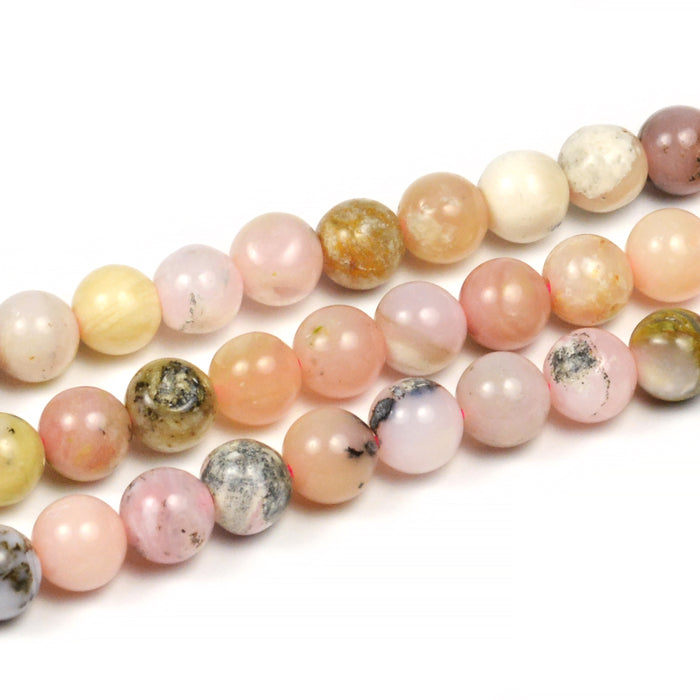 Rosa opal pärlor, 6mm