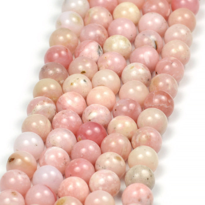 Rosa opal pärlor, rosa, 6mm