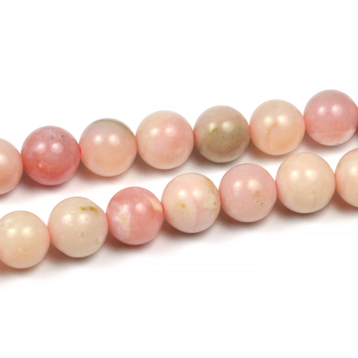 Pink opal beads, pink, 8mm