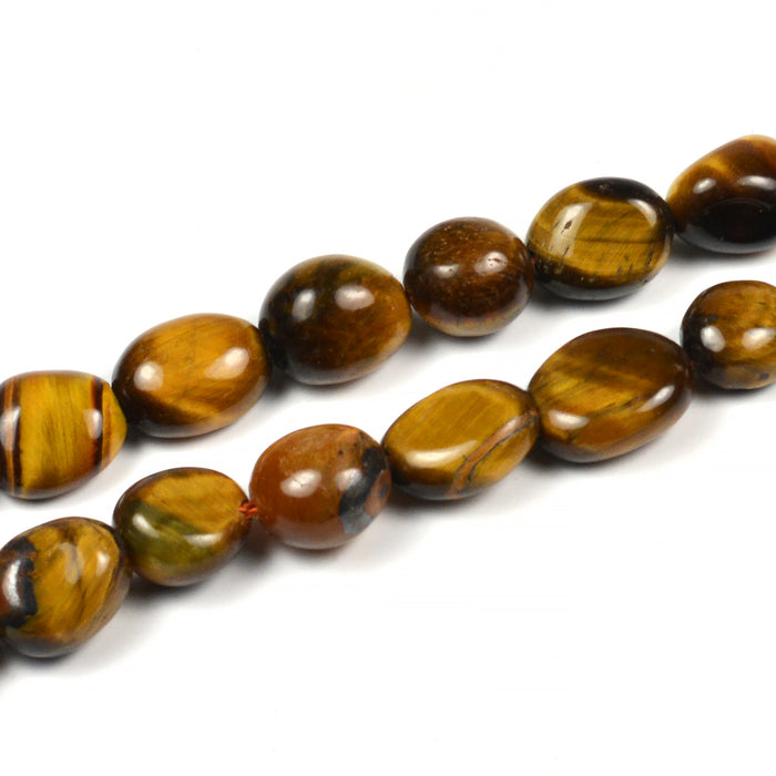 Tiger's eye pearls, nuggets, 8-12mm