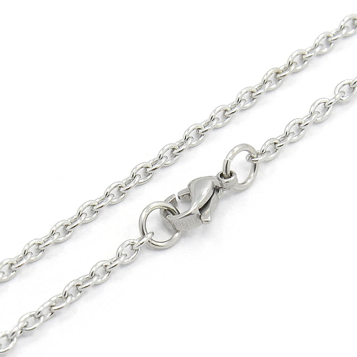 Necklace chain, stainless steel, 45cm
