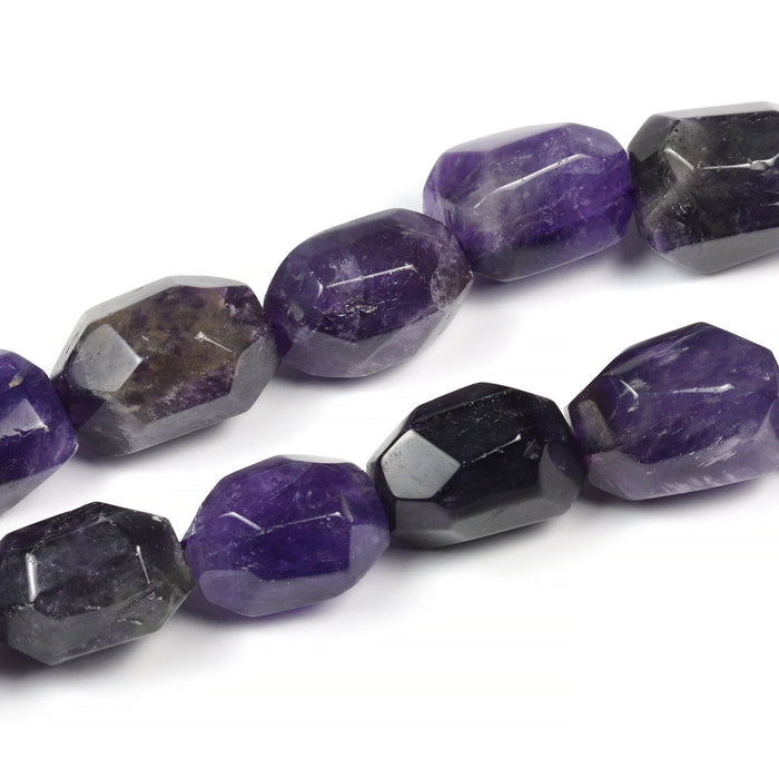 Amethyst bumling, faceted, 14x21mm, 1pc